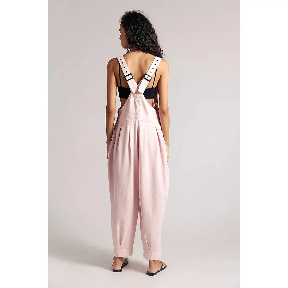 Free People We The Free Felix Tapered Overalls Jumpsuit Pinafore Solid XS 286884